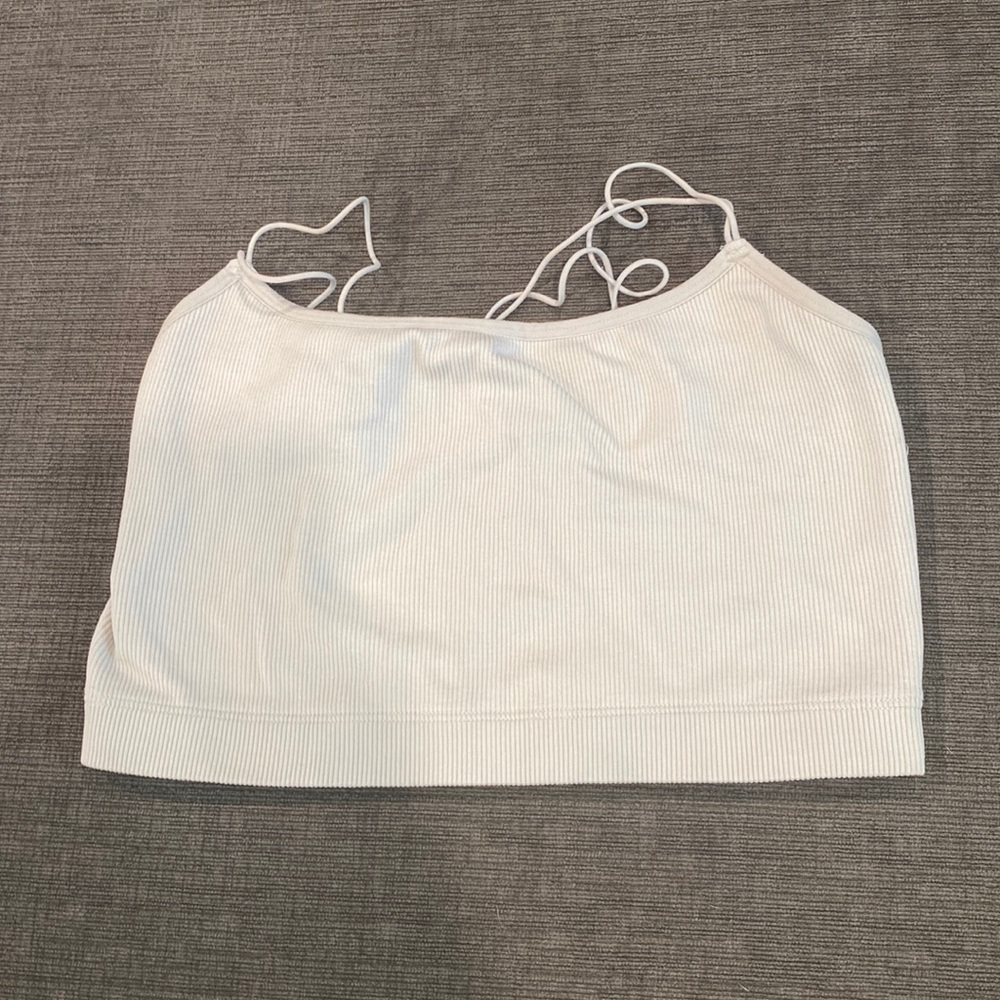 Gilly Hicks white, strappy crop top/bralette